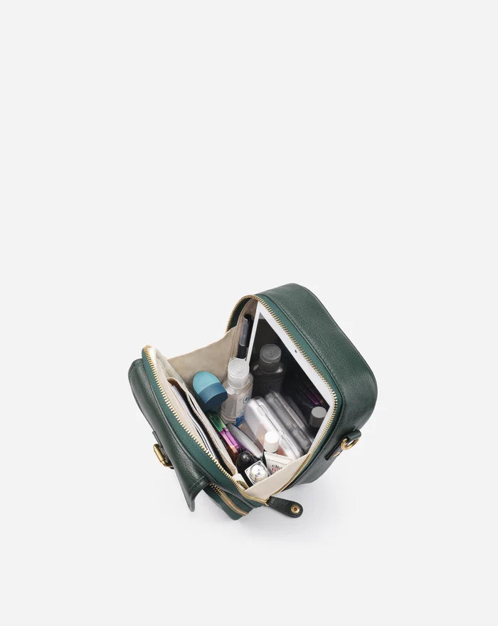 Leather Crossbody Bag - Green