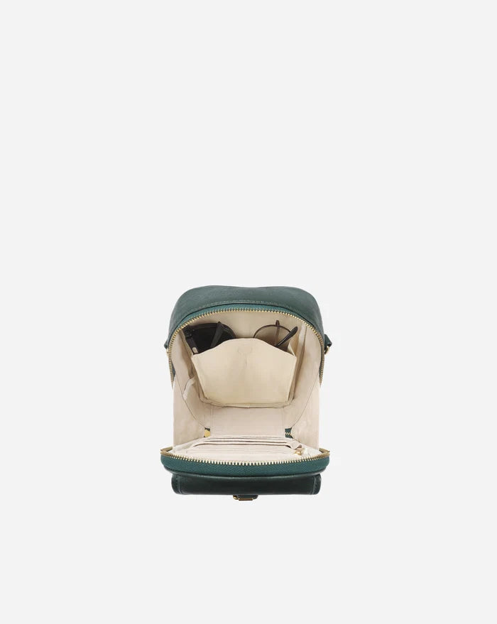 Leather Crossbody Bag - Green
