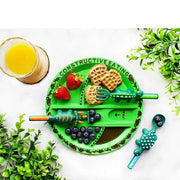 ExcavaBite Kids' Construction Plate and Utensil Set