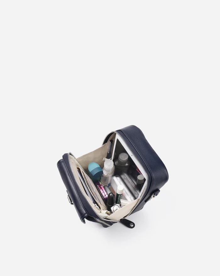Leather Crossbody Bag - Sapphire
