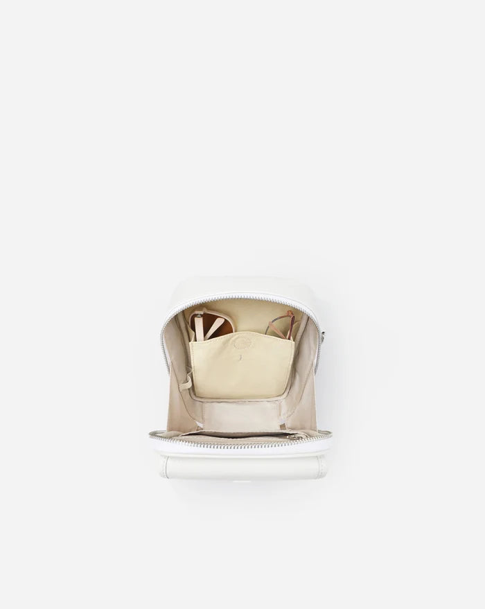 Leather Crossbody Bag - White