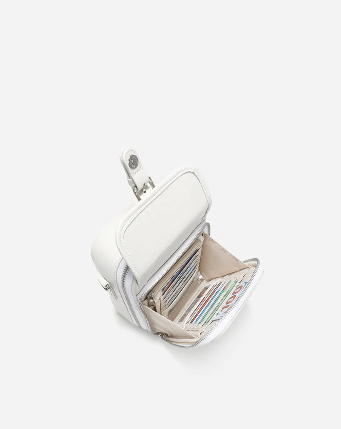 Leather Crossbody Bag - White