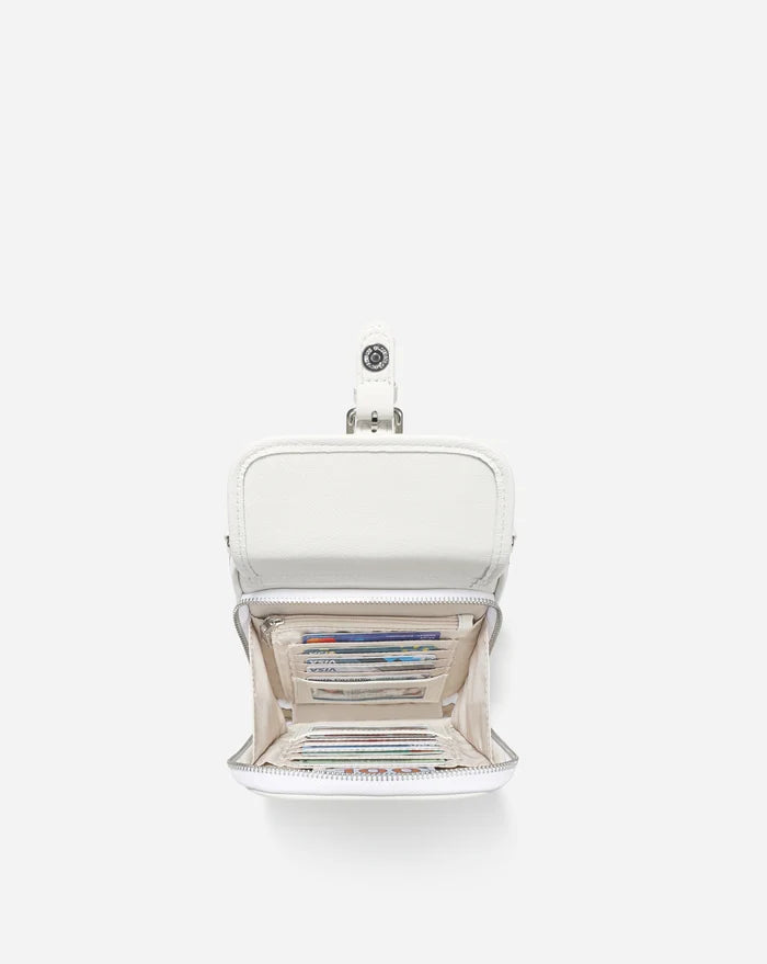 Leather Crossbody Bag - White