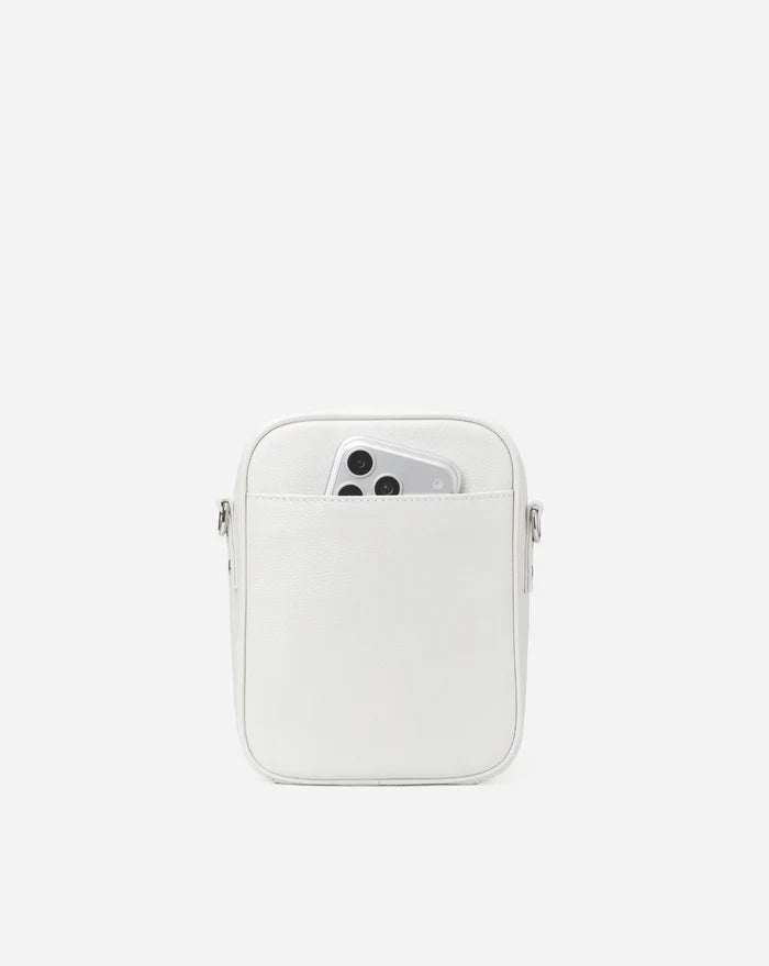 Leather Crossbody Bag - White