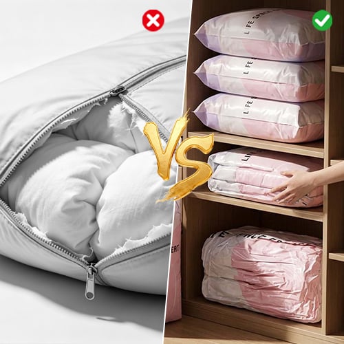Thickened Stereoscopic No-Pump Vacuum Compression Bag