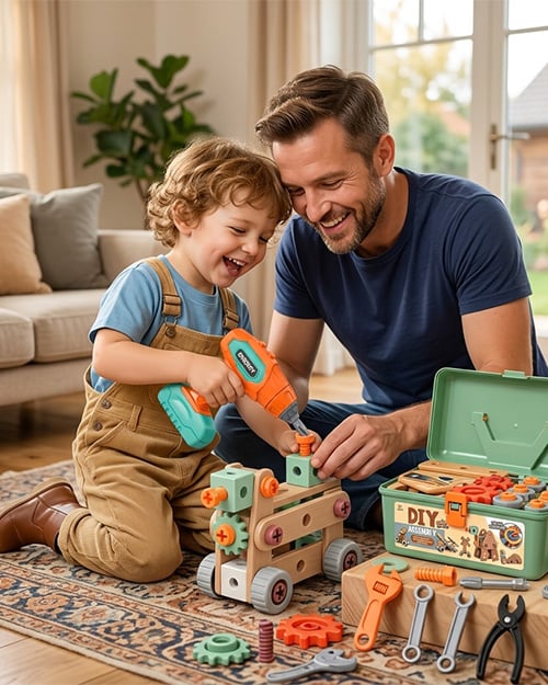 Kids STEM Tool Set With Drill - 144 Pieces