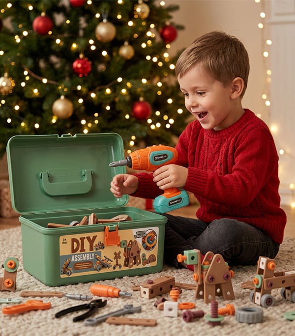 Kids STEM Tool Set With Drill - 144 Pieces