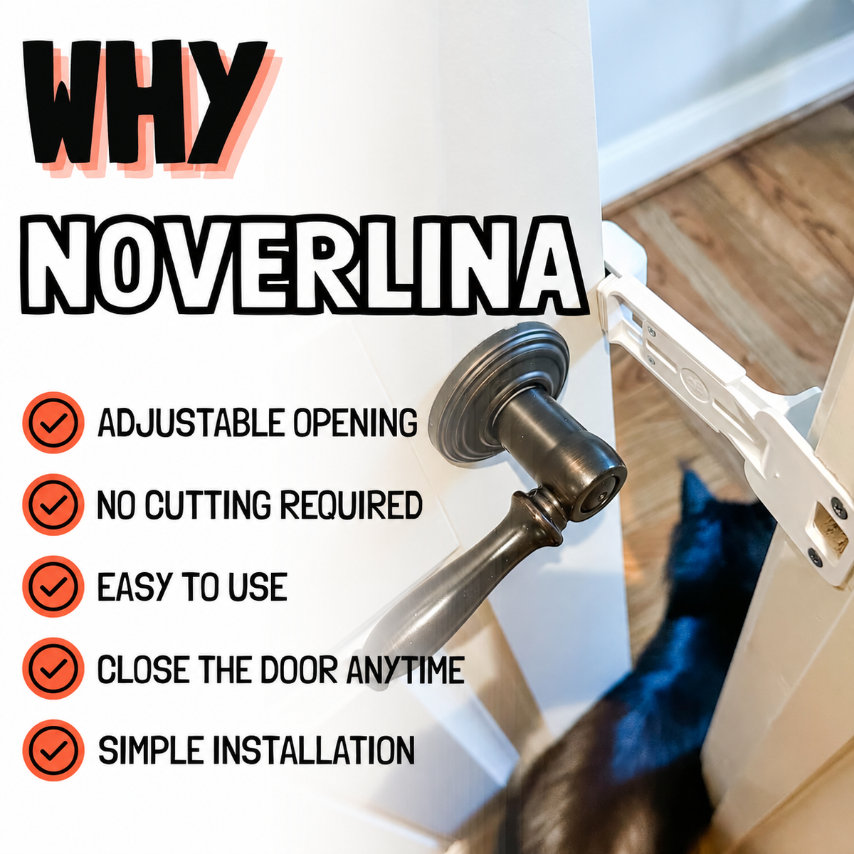 Noverlina Cat Door Prop
